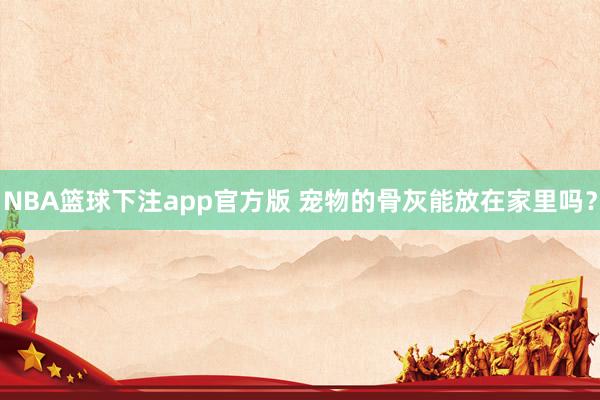NBA篮球下注app官方版 宠物的骨灰能放在家里吗？