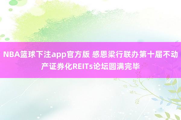 NBA篮球下注app官方版 感恩梁行联办第十届不动产证券化REITs论坛圆满完毕